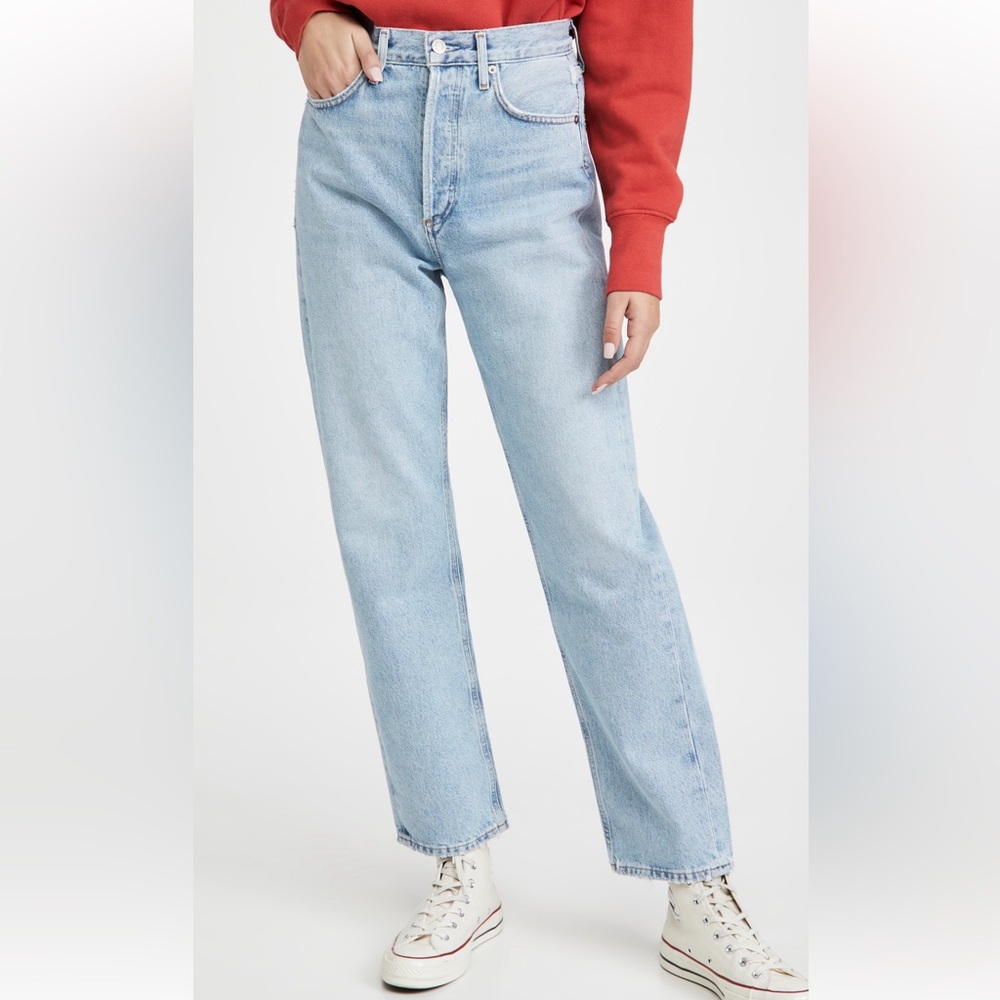 Agolde 90s mid rise straight leg jean in Snapshot